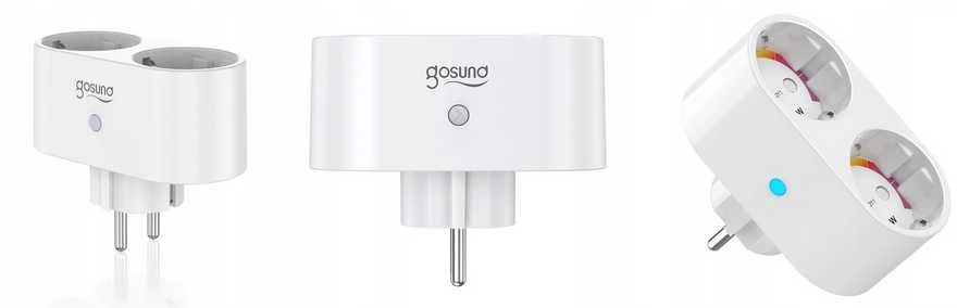 Gosund Nitebird Dvigubas išmanusis kištukas WiFi Gosund SP211 3500W 16A