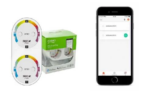 Gosund Nitebird Dvigubas išmanusis kištukas WiFi Gosund SP211 3500W 16A