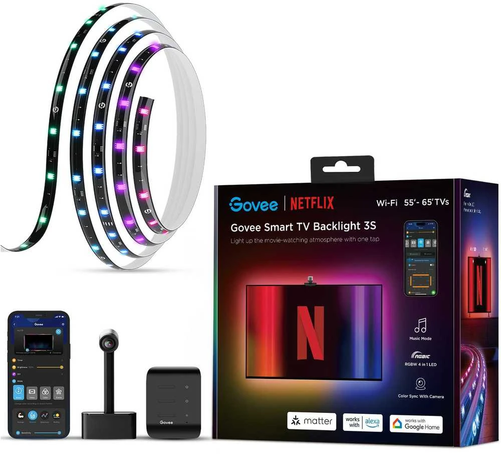 „Govee H6098“ išmanioji juostelės formos lemputė su „Wi-Fi“ / „Bluetooth“