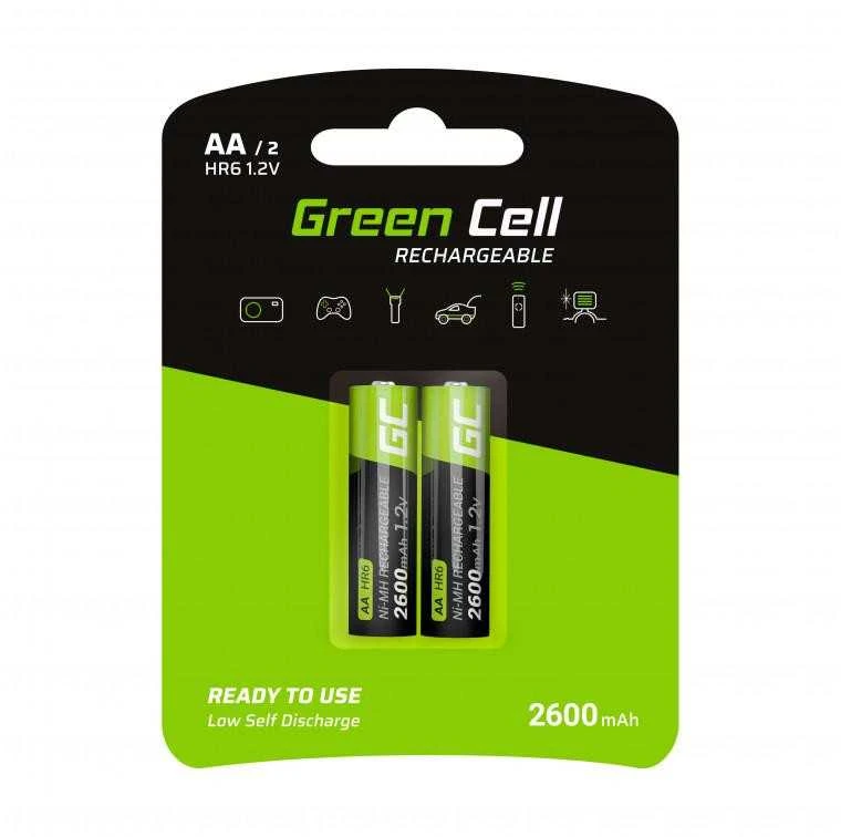 Green Cell AA įkraunamos baterijos pakuotėje