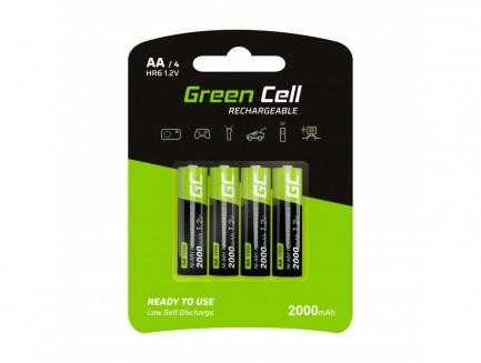 Green Cell AA 2000mAh įkraunamos baterijos pakuotė