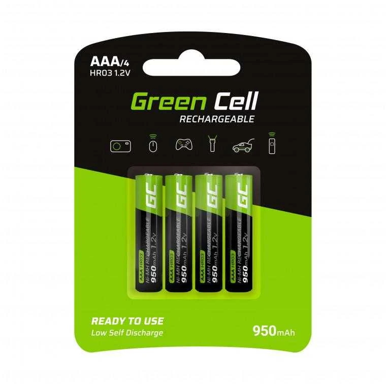 Green Cell 950mAh AAA baterijos pakuotėje