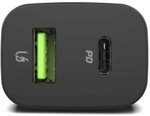 Green Cell Žalias Cell GREENCELL CAD33 automobilinis įkroviklis Žalias Cell USB-C maitinimo tiekimas + USB greitas įkrovimas 3.0
