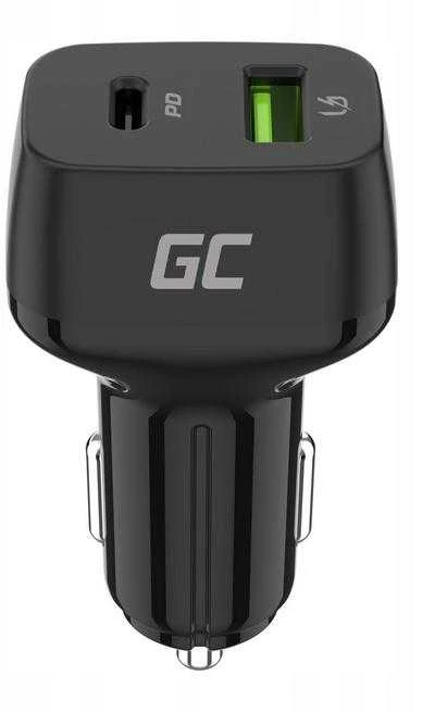 Green Cell Žalias Cell GREENCELL CAD33 automobilinis įkroviklis Žalias Cell USB-C maitinimo tiekimas + USB greitas įkrovimas 3.0