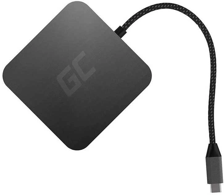 Green Cell Žalias Cell GREENCELL AK61 Žalias Cell HUB2 USB-C, 3x USB 3.0 RJ45 1Gbps HDMI 4K, DEX Nintendo Switch Apple