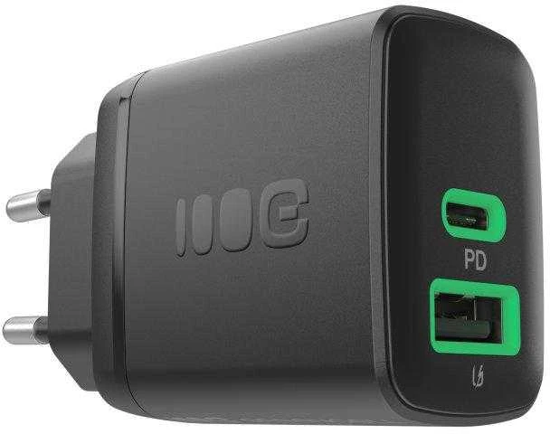 Green Cell Žalias Cell Greencell PowerSource Duo30 įkroviklis USB/USB-C juodas maitinimo adapteris 30W maitinimo tiekimas