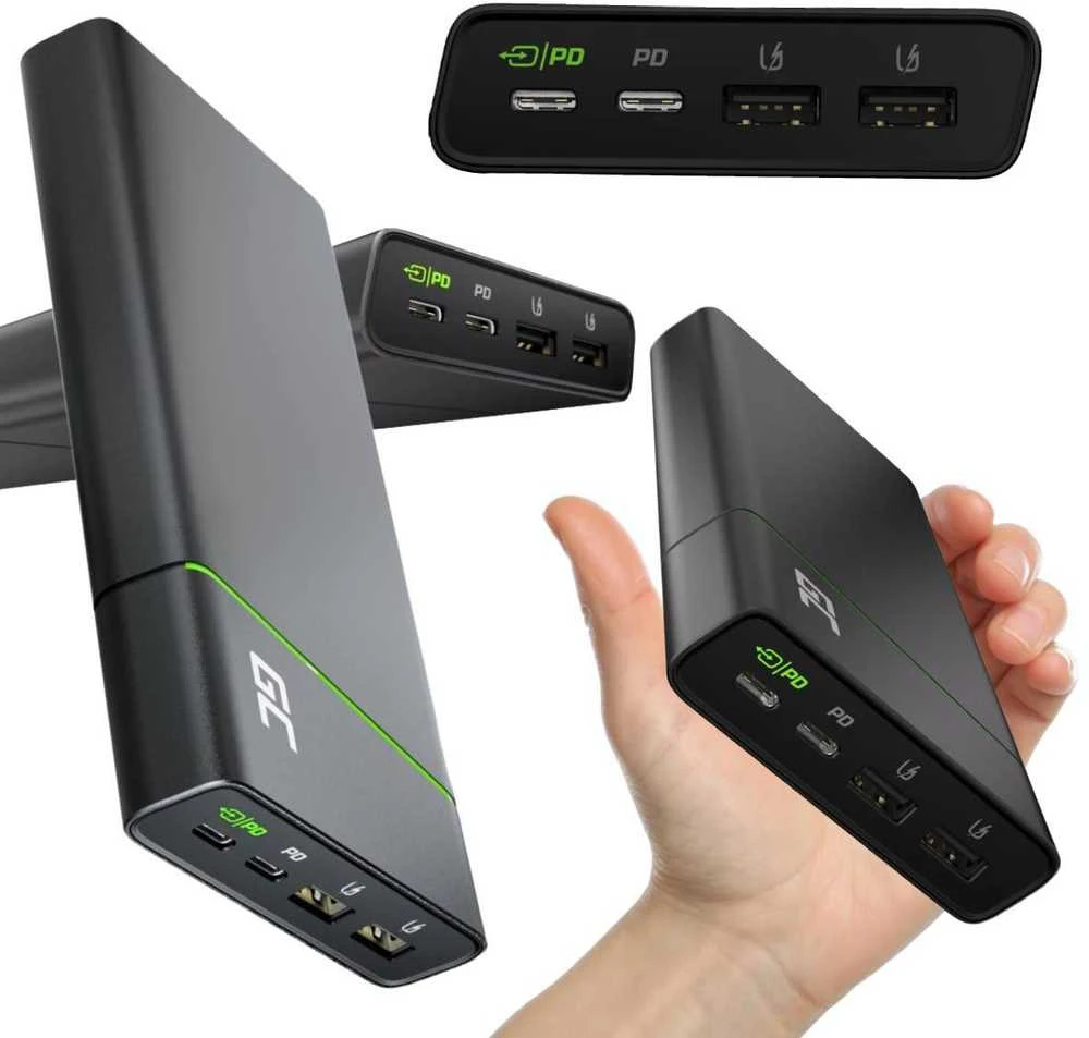 Green Cell Žalias Cell Power Bank Žalias Cell GC PowerPlay Ultra 26800mAh 128W 4 x USB