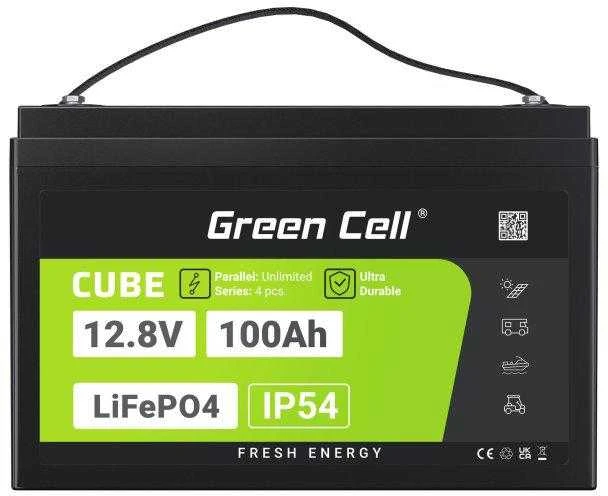Green Cell „Žalias Cell“ Žalias Cell LFPGC12V100AH UPS akumuliatorius ličio geležies fosfatas (LiFePO4) 12,8 V 100 Ah