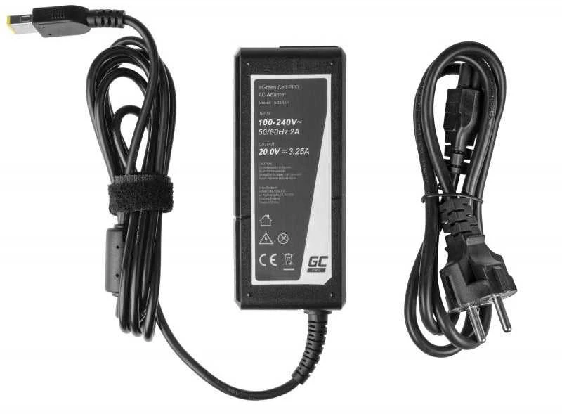GREENCELL AD38AP Maitinimo šaltinis Žalias Cell PRO do Lenovo 20V 3.25A 65W Slim tip