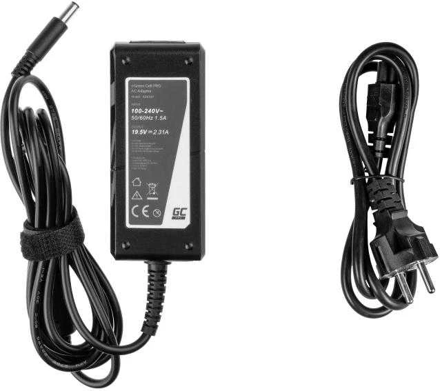 Green Cell Žalias Cell GREENCELL AD57AP įkroviklis / kintamosios srovės adapteris Žalias Cell PRO 19.5V 2.31A 45W, skirtas Dell XPS 13 9343 9350 93