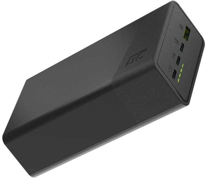 Green Cell Žalias Cell Greencell PowerPlay 30 – juoda išorinė baterija su 30 000 mAh, 22.5 W, 4 prievadais