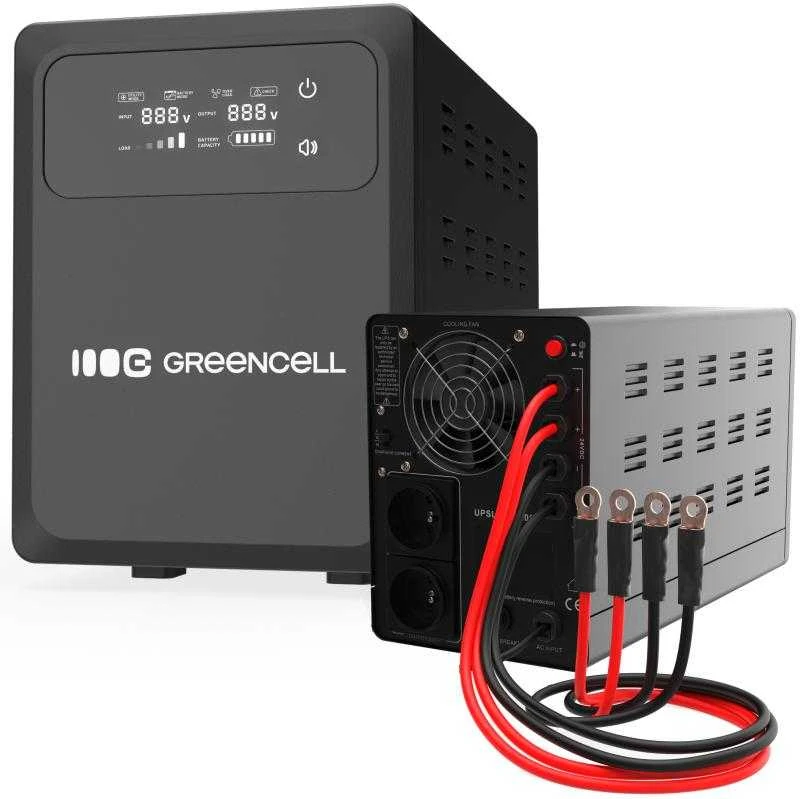 Green Cell Žalias Cell Žalias Cell nepertraukiamo maitinimo šaltinis (UPS) 2000 VA 1200 W su LCD ekranu