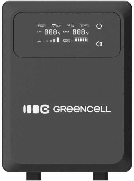 Green Cell Žalias Cell Žalias Cell nepertraukiamo maitinimo šaltinis (UPS) 2000 VA 1200 W su LCD ekranu
