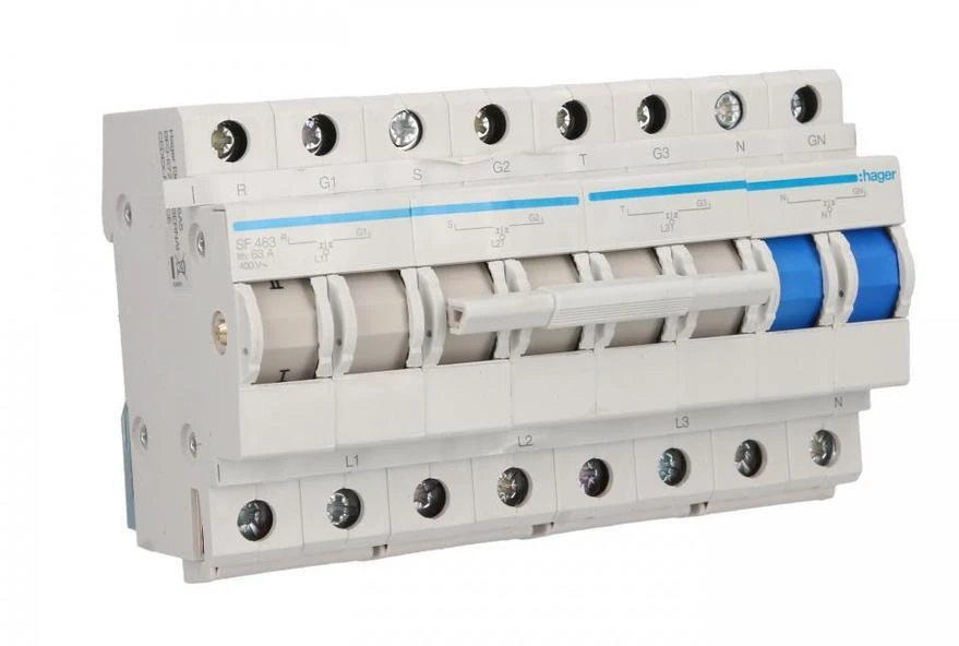 Hager Modulinis tinklo generatoriaus jungiklis 4P 63A SF463