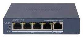 Šakotuvas SWITCH POE DS-3E1505P-EI 4 PRIEVADŲ Hikvision