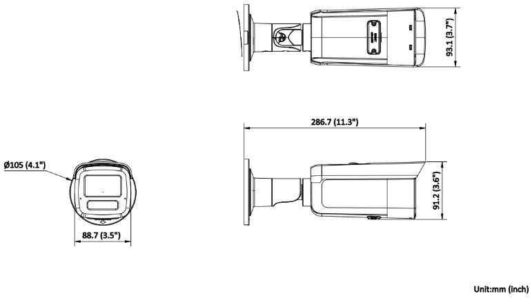 Hikvision Pro Series with AcuSense DS-2CD2T83G2-2LI(2.8MM) apsaugos stebėjimo kamera Kulka (forma) IP apsaugos kamera Lauke 3840 x 2160 pikseliai Lubos / siena