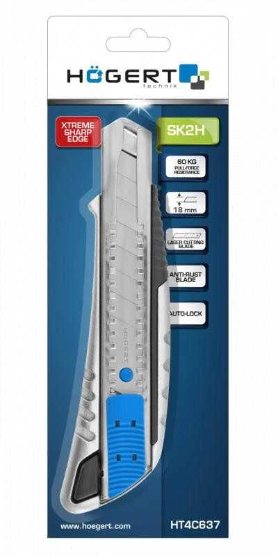Hoegert Atlenkiamasis peilis 18 mm ALU maks. 60 kg