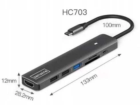 Šakotuvas Stotis/Replikatorius Zenwire USB-C (0000000321)