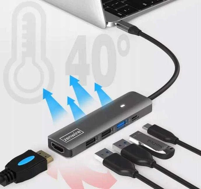 Šakotuvas Stotis/Replikatorius Zenwire USB-C (0000000321)