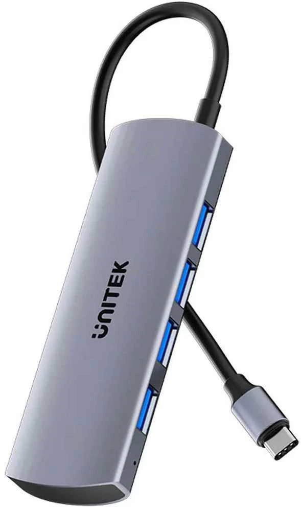 USB šakotuvas „Unitek“ 4w1 USB-C 10 Gbps, 4x USB-A H1112EGY01