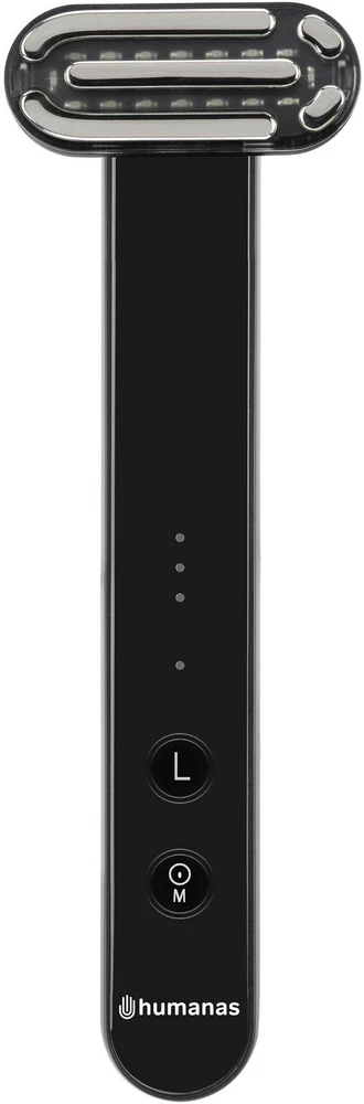 Sveikata ir Asmeninė Priežiūra - Humanas Aurora Sonic Facelift Massager EMS Raudona Šviesa Juodas