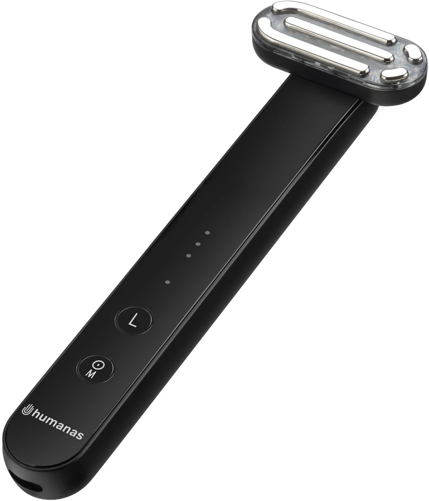 Sveikata ir Asmeninė Priežiūra - Humanas Aurora Sonic Facelift Massager EMS Raudona Šviesa Juodas
