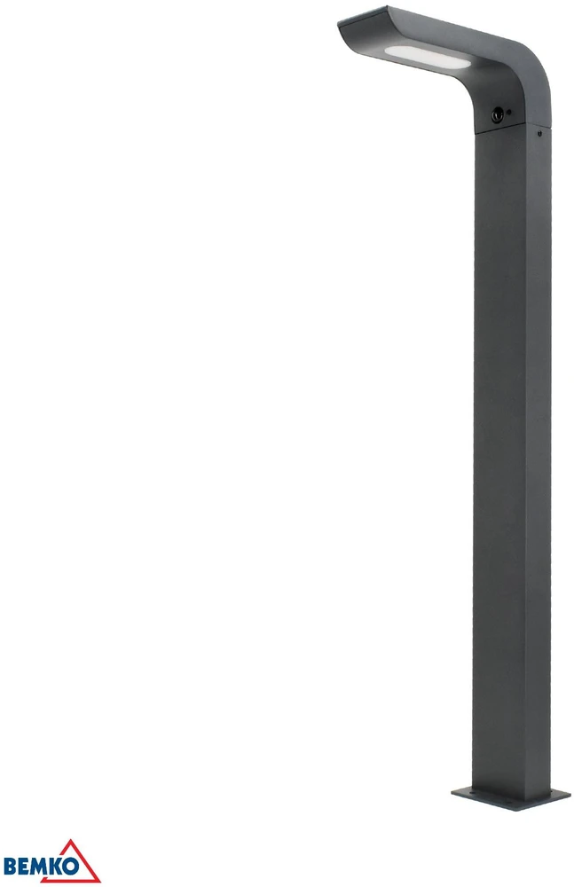 Hibridinis LED sodo šviestuvas BEMKO SOLVEO 7W 600LM 3000K/4000K/6500K 80CM IP65 tamsus Pilkas CZ.PIR
