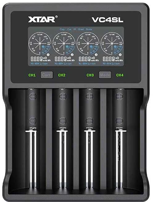 Kroviklis - Xtar VC4SL 1-4 Li-ion/Ni-MH, LCD Ekranas, USB-C