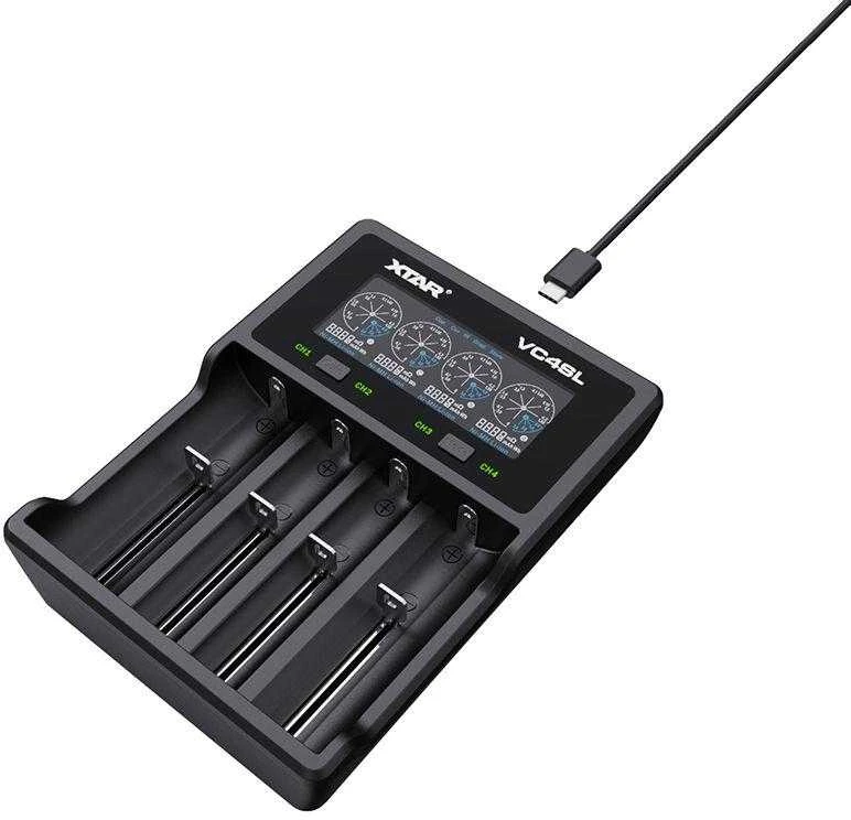 Kroviklis - Xtar VC4SL 1-4 Li-ion/Ni-MH, LCD Ekranas, USB-C