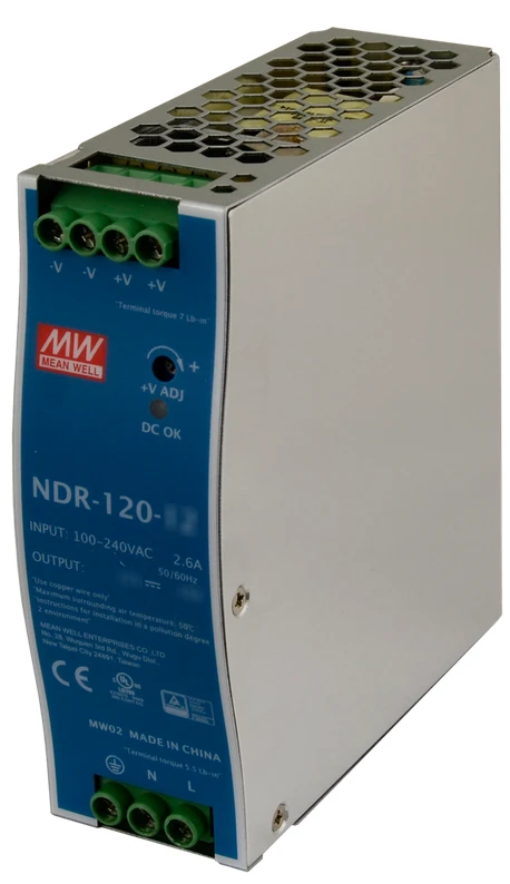 Impulsinis maitinimo šaltinis DIN bėgeliui MEAN WELL NDR-120-48 48V/120W/2.5A