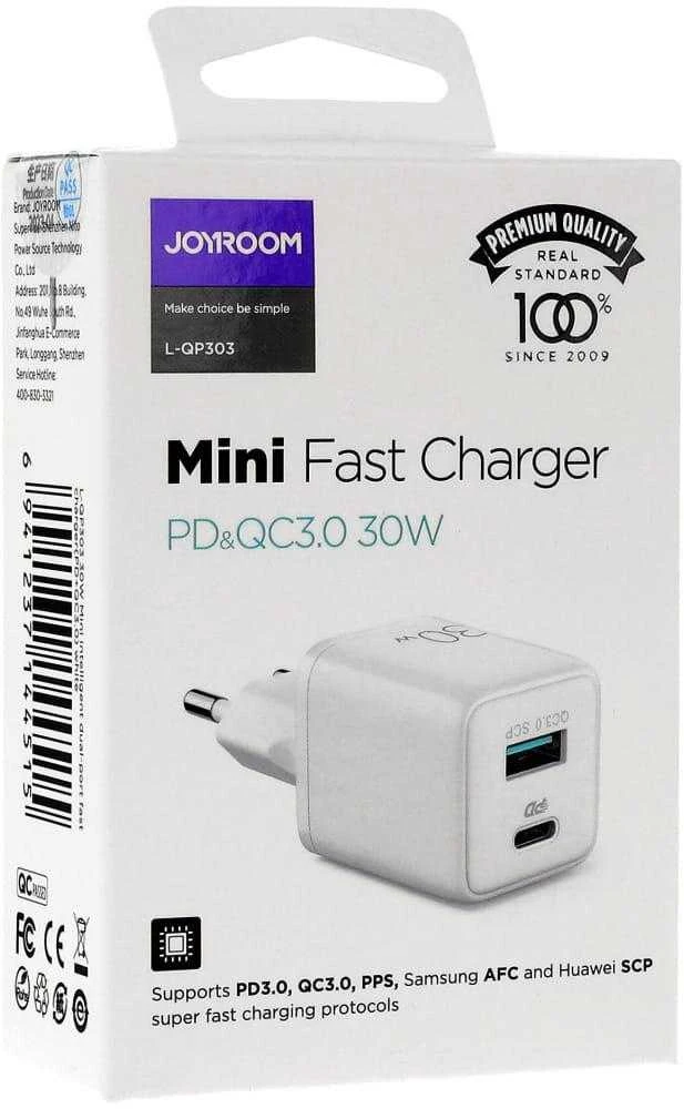 Mini išmanusis įkroviklis 30W dualport Joyroom L-QP303