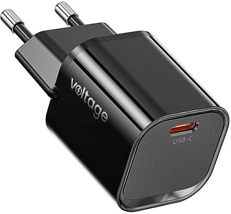 Įkroviklis jungiama į tinklą Voltage GaN Charger Mini 20W PD 3.0 QC 3.0 USB-C juoda