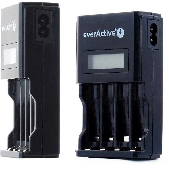 everActive automatinis AA/AAA elementų įkroviklis su LCD ekranu NC-450 Juodas