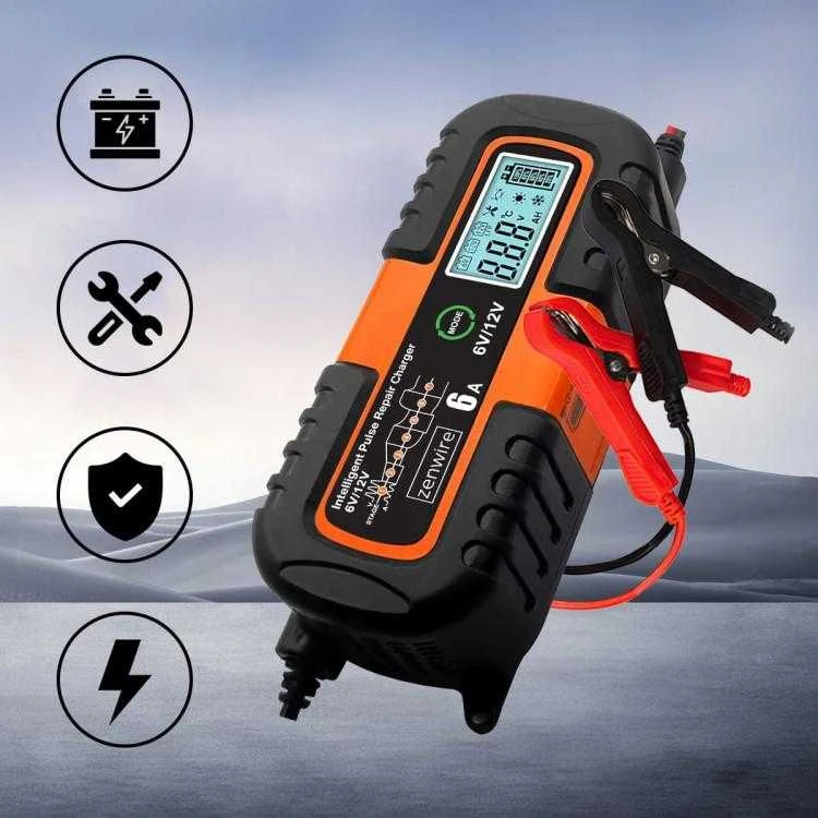 Zenwire Automobilio akumuliatoriaus įkroviklis su remonto funkcija AGM 6V 12V JMD-6S
