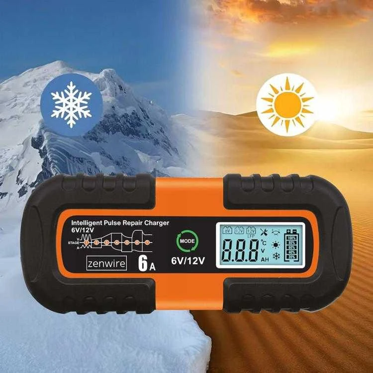 Zenwire akumuliatoriaus įkroviklis su LCD ekranu