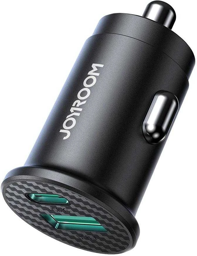 Automobilinis įkroviklis Joyroom JR-CCN16 USB-A/USB-C 15W juodas