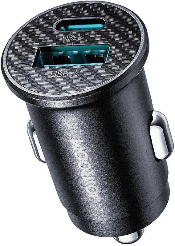Automobilinis įkroviklis Joyroom JR-CCN16 USB-A/USB-C 15W juodas