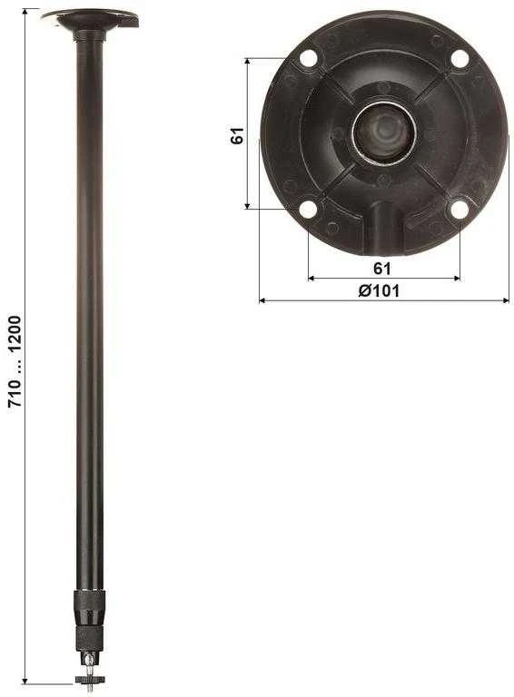 Delta BR-60x120 laikiklis su matmenų schema