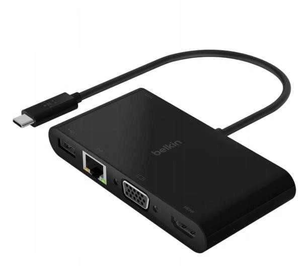 Belkin USB-C į Gigabit-Ethern. HDMI/VGA/USB-A adapteris, 100W PD