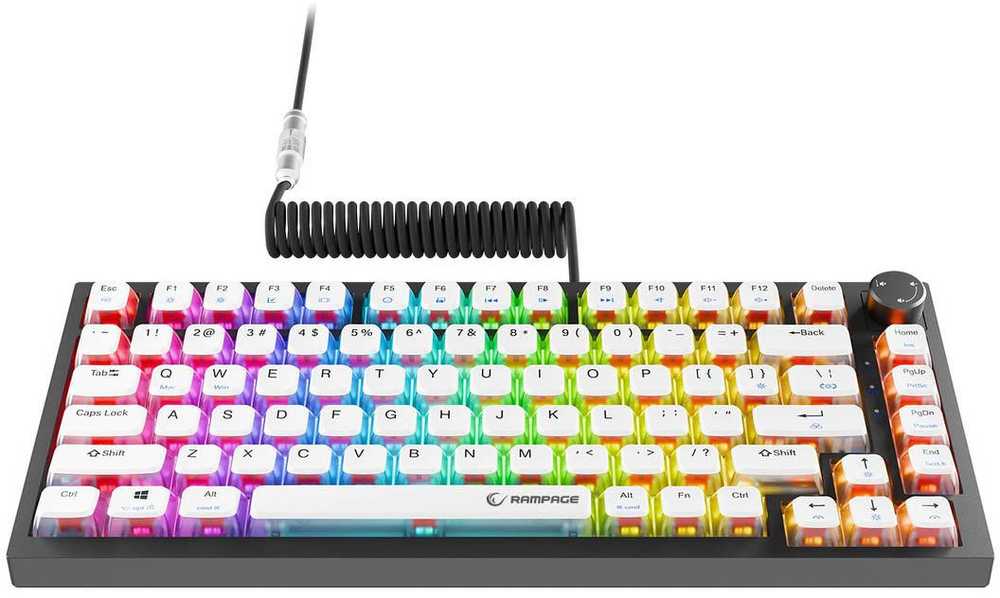 Klaviatūra žaidimams Rampage Zenith Pro 8000Hz su laidu magnetyczna su pašvietimu juoda