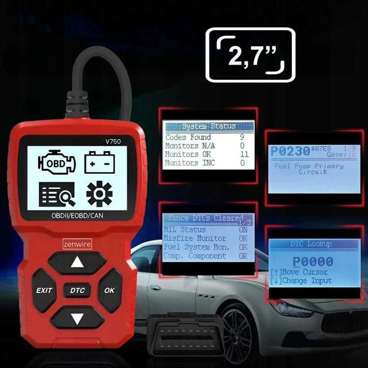 BMW Zenwire V750 OBD2 CAN diagnostikos skaitytuvo sąsaja