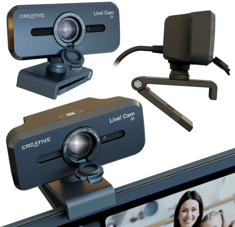 Creative internetinė kamera Sync V32K QHD juodos spalvos