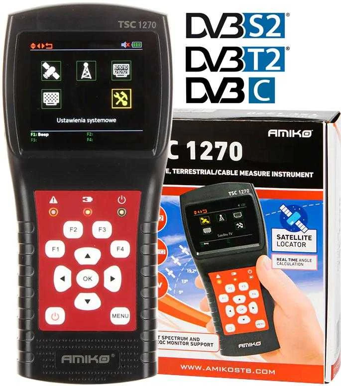 Amiko UNIVERSALUS MATUOKLIS TSC-1270 DVB-T/T2 DVB-S/S2 DVB-C/C2
