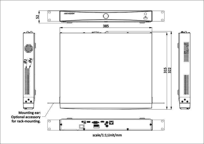 Vaizdo įrašymo įrenginys Hikvision 32 kanalų NVR DS-7632NXI-K2(D)