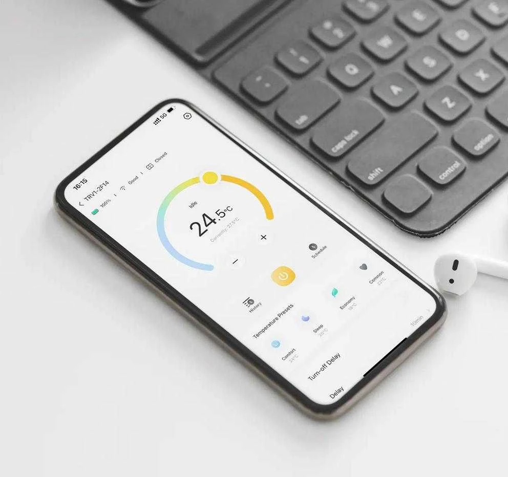 ZigBee termostatinė galvutė IMOU IOT-TRV1-EU + 6 adapteriai