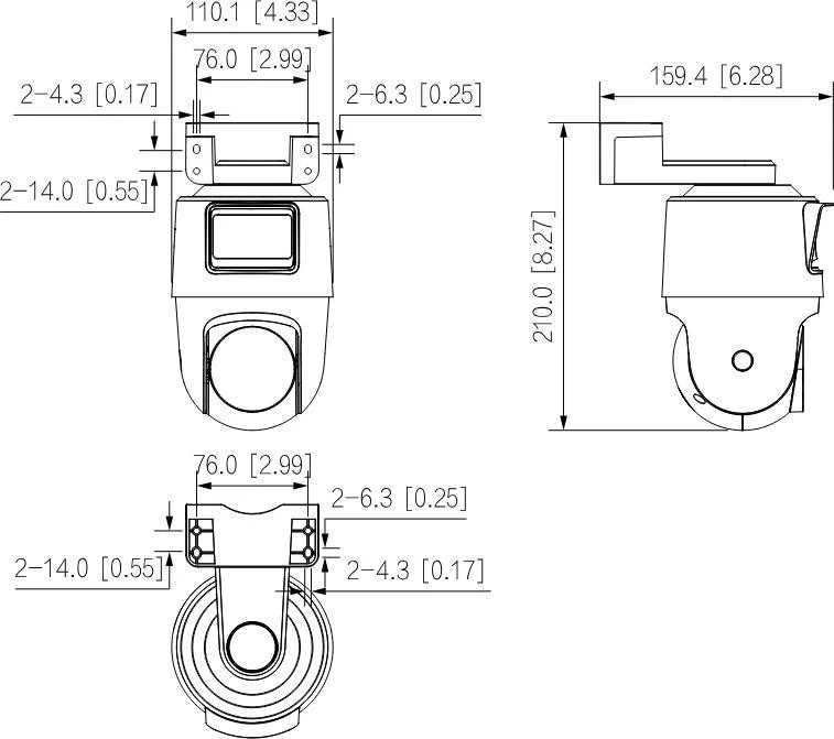 KAMERA PT IP ROTACINĖ VIDINĖ IPC-PTS2249B-E2-S-PV-LED-0360B-PRO WizColor Active Deterrence - 1080p 3.6 mm DAHUA