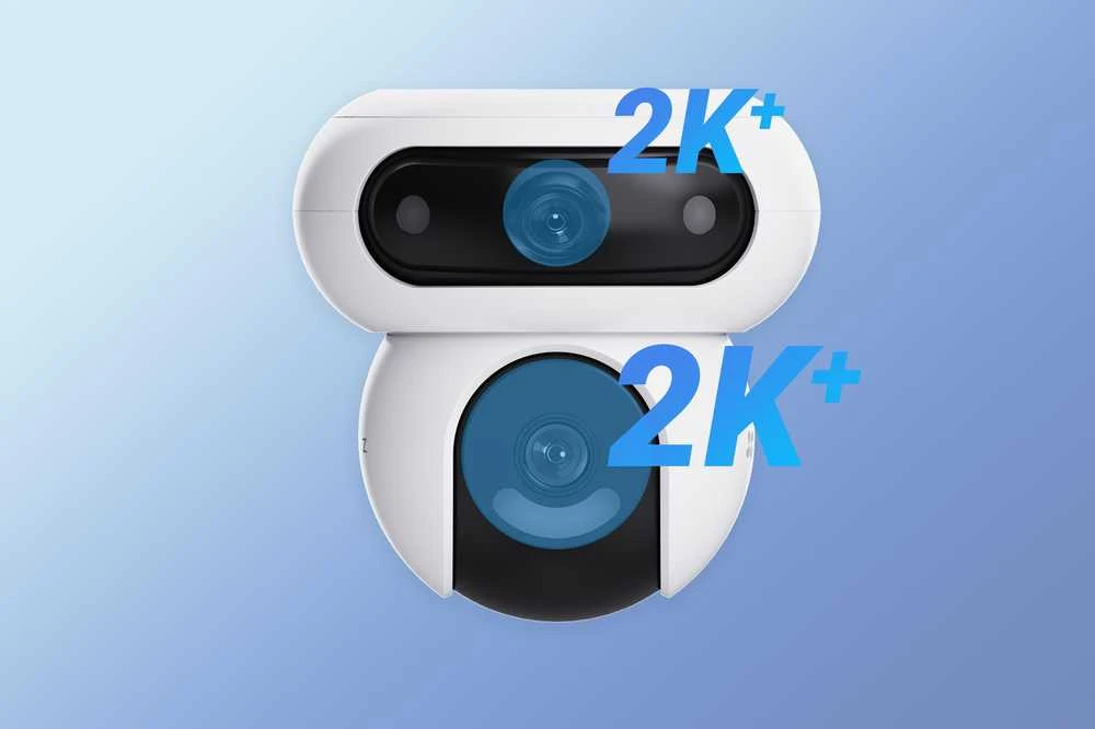 EZVIZ CS-HB90/SP lauko akumuliatorinė dviguba kamera (2x4MP, 10400mAh, Su saulės panele)