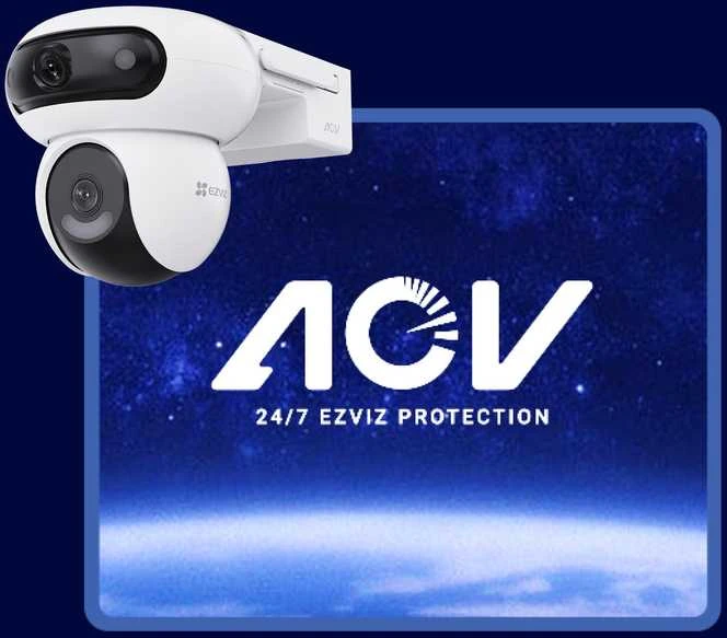 EZVIZ CS-HB90/SP lauko akumuliatorinė dviguba kamera (2x4MP, 10400mAh, Su saulės panele)