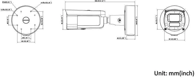 Hikvision DS-2CD2686G2H-IZS(2.8-12MM)(EF) apsaugos stebėjimo kamera Kulka (forma) IP apsaugos kamera Lauke 3840 x 2160 pikseliai Lubos / siena
