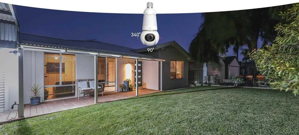 2in1 lemputė ir 360° lauko kamera WiFi IMOU lemputės kamera 5MP